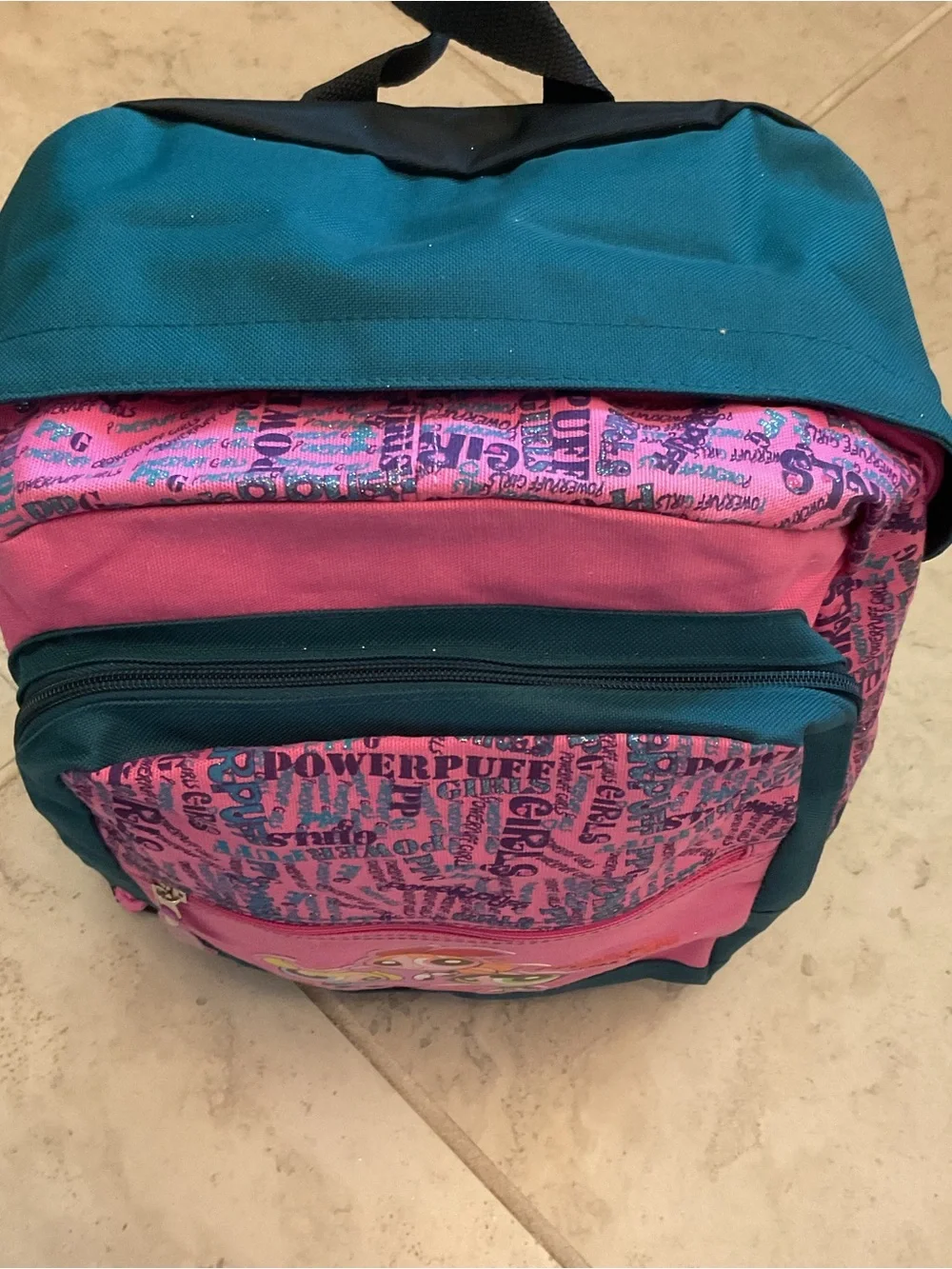 The Powerpuff Girls Pink & Teal Kids backpack, Cartoon Network NWT